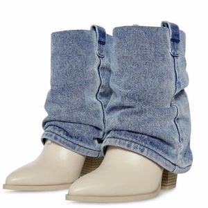 Steve Madden denim booties Lavish 8.5B